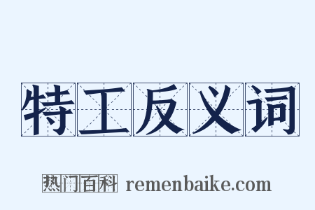 特工反义词是什么意思的图片